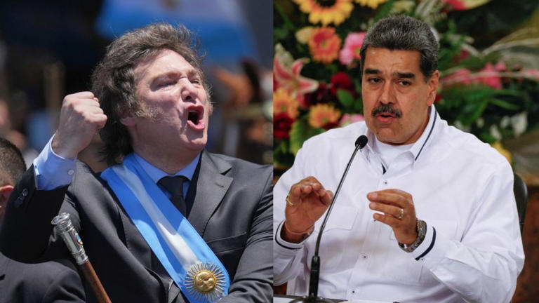 Nicolás Maduro insultó a Javier Milei y Milei le respondió.